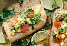 Brown Butter Lime Mahi Mahi with Avocado Salsa