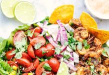 Shrimp Avocado Taco Salad