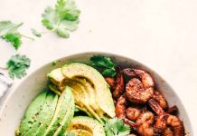 Blackened Shrimp Avocado Burrito Bowls