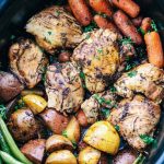 Slow Cooker Brown Sugar Balsamic Chicken and Vegetables