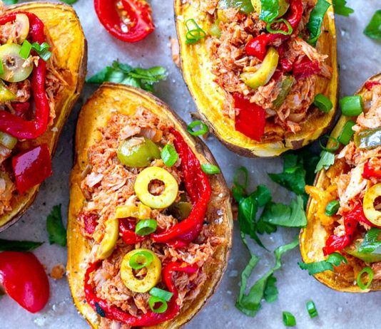Stuffed Sweet Potatoes With Spanish Tuna & Peppers